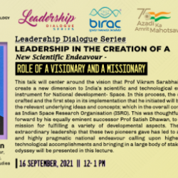 Fourth DBT-BIRAC Leadership Dialogue Series Lecture by Dr K Kasturirangan