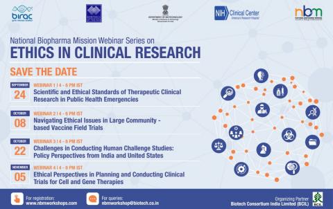 National Biopharma Mission Webinar Series on Ethics in Clinical Research